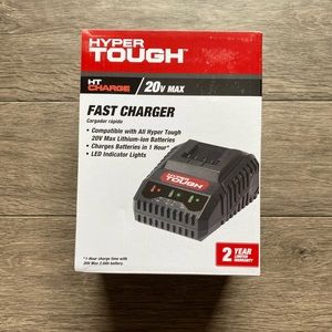 Hyper Tough 20v Fast Charger HT Charger LED Lights Full Compatible
